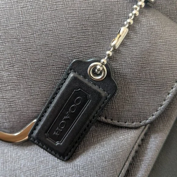 Preowned 25162 Coach Madeline Quartz/Black East/West Satchel Bag - Picture 5 of 11